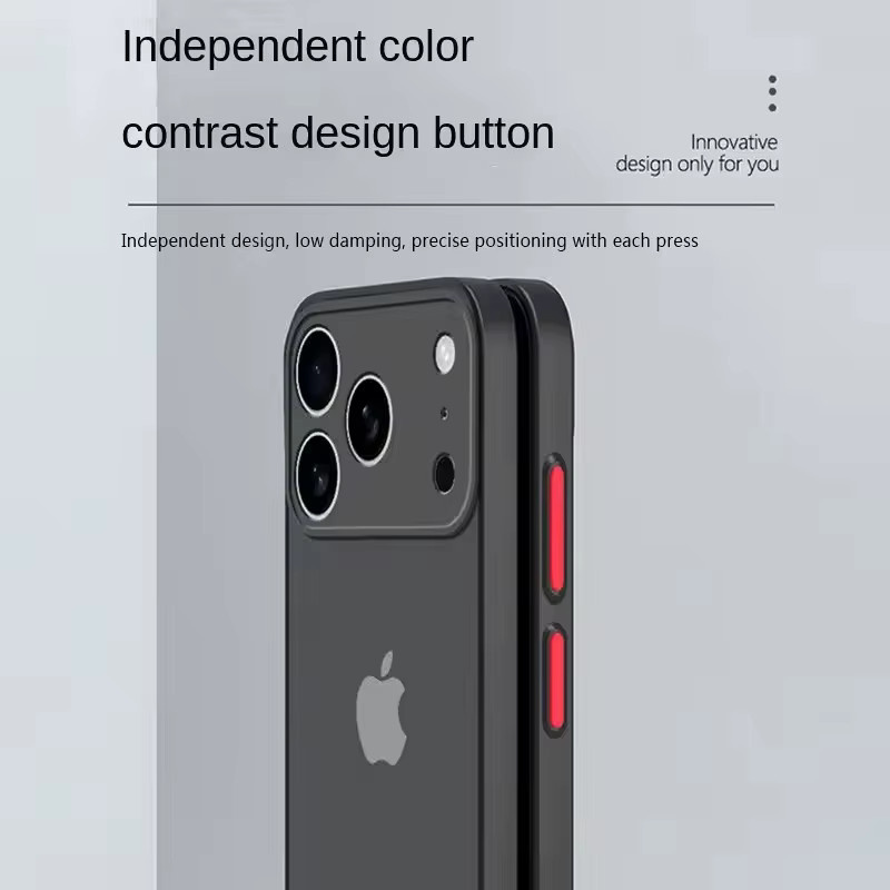 AEAJ Stoßfeste Silikon Handyhülle mit mattem Finish für iPhone 11 bis iPhone 16 Pro Max in Schwarz und Rot - Bild 4