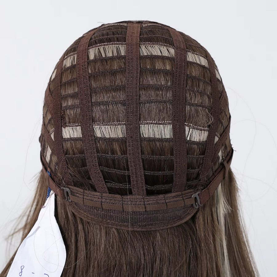 HAIRCUBE Synthetische Perücke, mittellang, gewellt, braun-blond, Damen - Bild 4