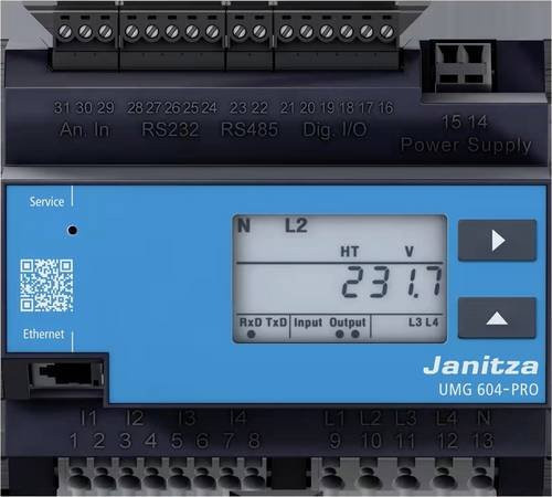 Janitza UMG 604-PRO 230V Spannungsqualitäts-Analysator in Blau - Bild 1