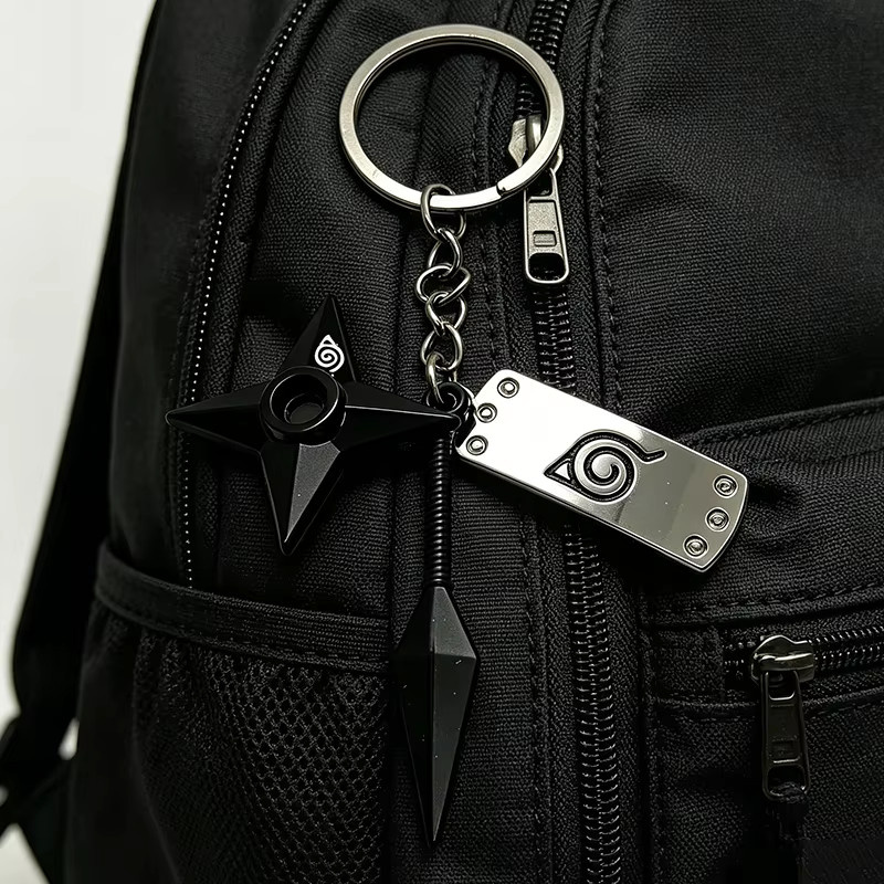 Schlüsselanhänger Metall, Kunai Shuriken, Anime Ninja, Unisex - Bild 4