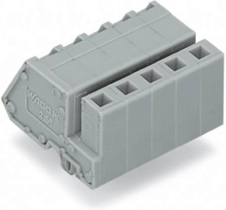 WAGO Buchsengehäuse-Kabel 731, 20 Polzahl, Rastermaß: 5 mm, Farbe: grau, 10 Stück - Bild 1