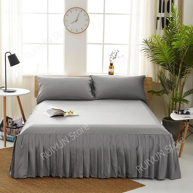Super Six Bettrock aus Polyester in Grau, B/T/H: 99 x 190 x 38 cm - Bild 1