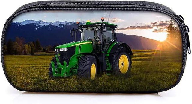 Schulmäppchen von Var Vogue mit Bauernhof und Traktor Aufdruck, bunte Stiftebox für Kinder - Bild 1