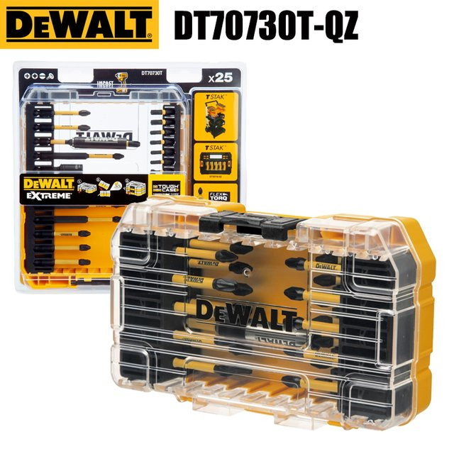 DeWalt DT70730T-QZ 25-teiliges magnetisches Schraubendreher-Bit-Set mit 8 mm Steckschlüsselkopf in Gelb für Holz und Metall - Bild 1