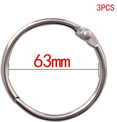 Yiran Furniture Metall-Ringbuch-Bindung für DIY-Alben und Bürobedarf, Silber, 15 - 80 mm - Bild 1