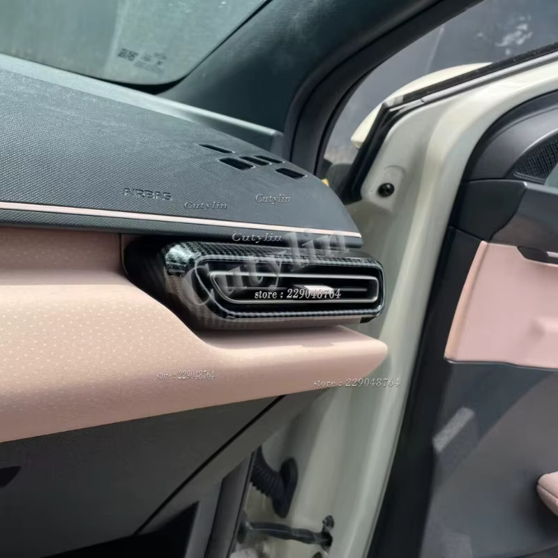 Carbon Fiber AC Schalter Panel und Klimaanlage Lüftungsrahmen Abdeckung für BYD Dolphin Mini Seagull Dolphin Surf 2024-2026 in Schwarz von cutylin - Bild 6