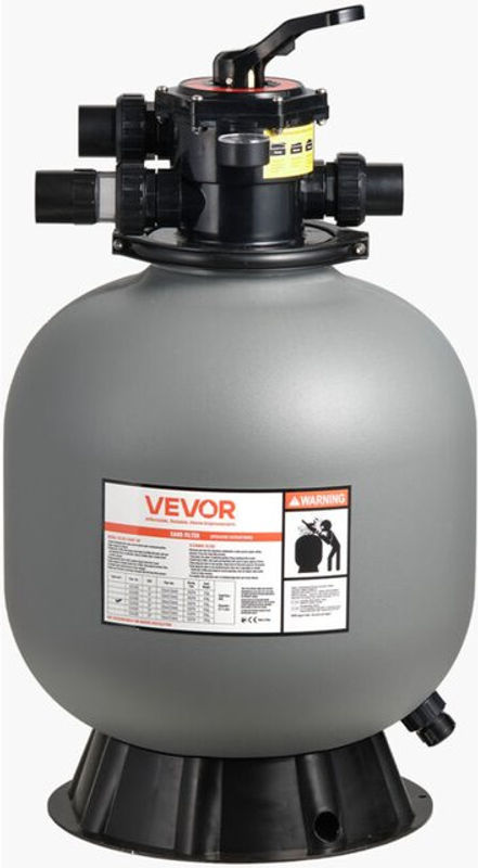 VEVOR Sandfilter System für Aufstellpools mit 7-Wege-Multiventil, Durchmesser: 508 mm, Durchflussrate: 189,3 LPM - Bild 2
