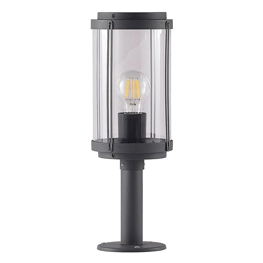 Lindby Außenleuchte Ojali Modern Schwarz aus Aluminium, 1-flammig E27, IP44 - Bild 2