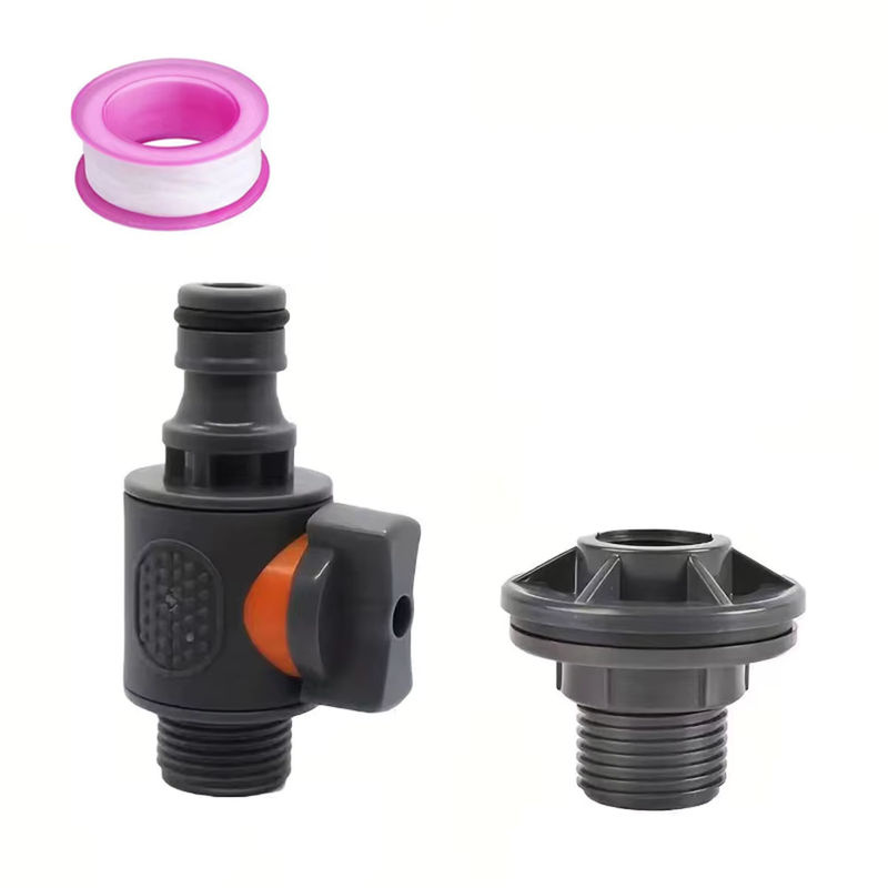 FLOWERS SPRAL IBC-Tankhahn-Adapter mit 3/4 Zoll Grobgewinde und 16mm Schlauchanschluss in Schwarz - Bild 7