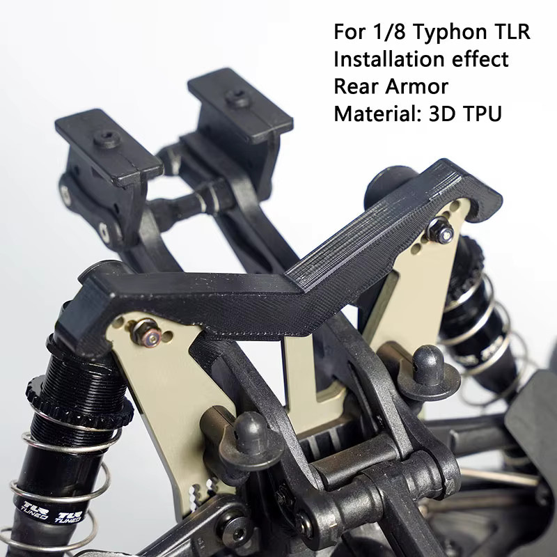 ARRMA Typhon TLR RC Truck Car, 1 Satz TPU-Schutzabdeckungen für Stoßdämpfer vorne und hinten, Zubehör - Bild 3