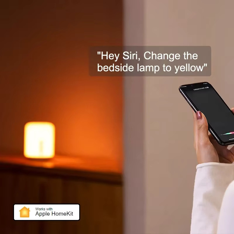 Xiaomi Mijia Nachttischlampe 2 intelligente LED Tischlampe mit RGB-Farben, 400 Lumen, Touch-Steuerung, Bluetooth, WLAN und Apple HomeKit Unterstützung, Weiß - Bild 6