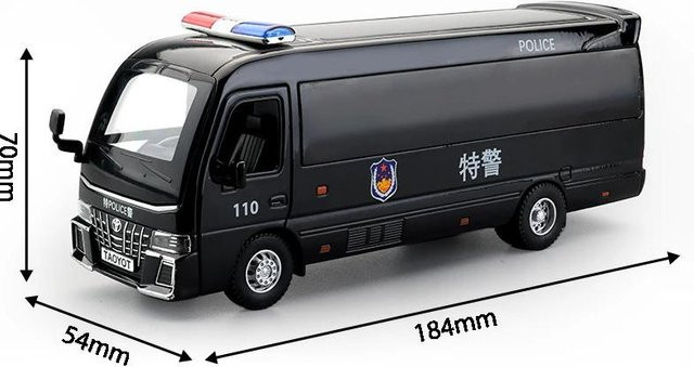 Linyi toy car Alphard Polizeiauto, Modellauto, 1:32, mit Licht und Geräusch, ab 14 Jahren - Bild 1