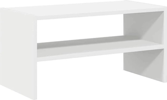 vidaXL Schuhregal stapelbar Weiß B/T/H: 60 x 30 x 30,5 cm - Bild 1