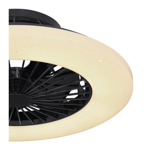 Globo LED-Deckenventilator Travo in Schwarz Matt mit Fernbedienung, Durchmesser: 50 cm, Höhe: 17,5 cm - Bild 5