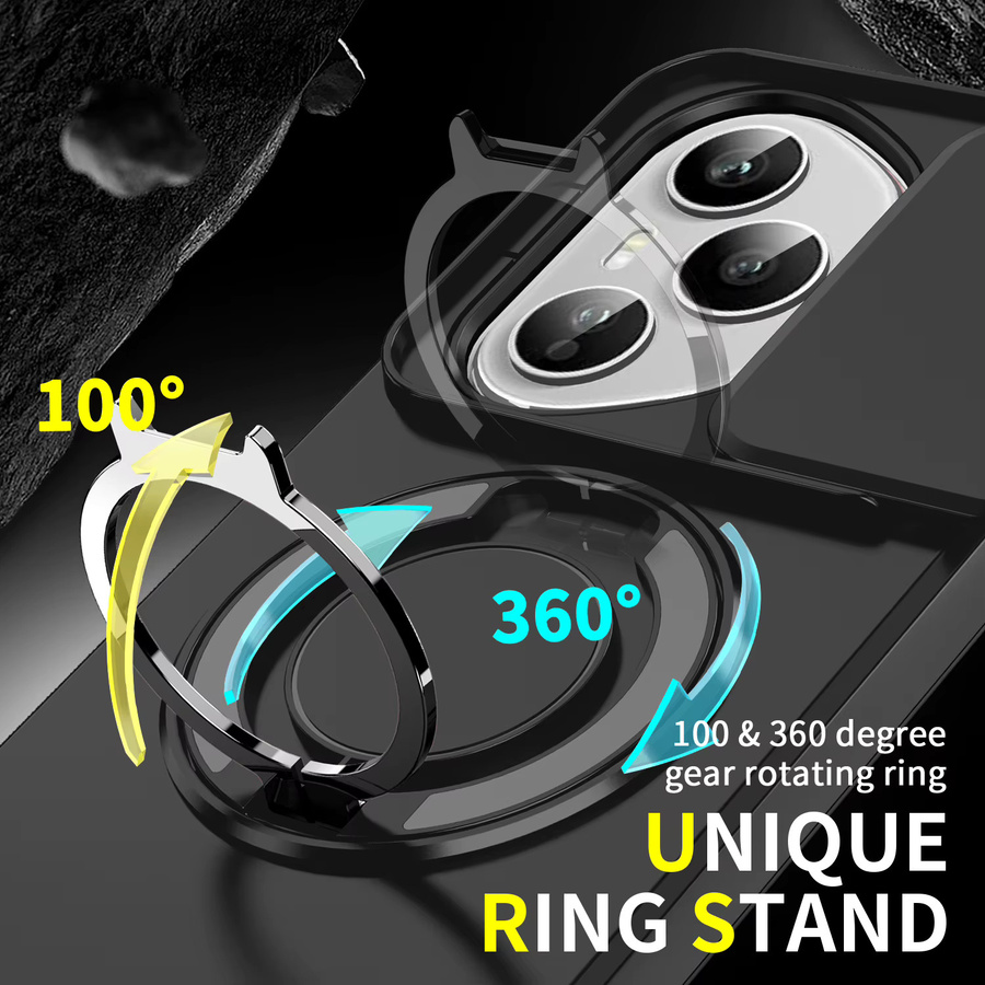 Magnetische rotierende Schutzhülle für Honor 400 Pro, Honor 400 Lite und Honor X9c mit Smart Schiebefenster und Stoßschutz in Blau oder Schwarz - Bild 3