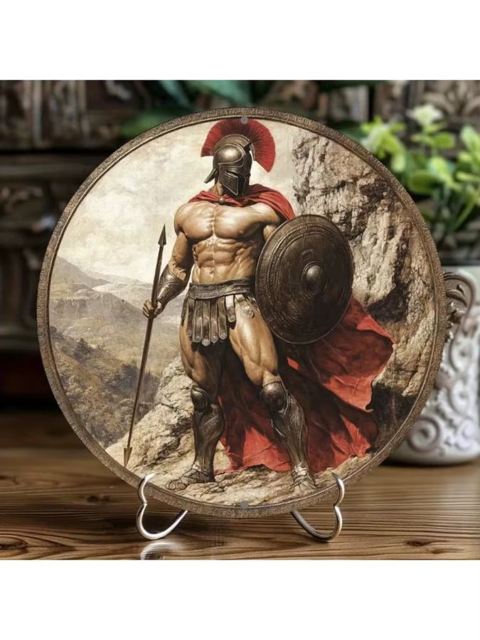 Runde Aluminium-Wandkunst von Spartan zur Wandmontage, Durchmesser: 20 cm - Bild 5