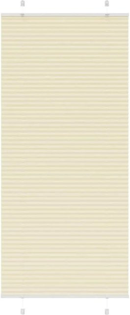 vidaXL Plissee Creme in Beige, semi-transparent, Polyester, B: 95 cm, H: 200 cm - Bild 1