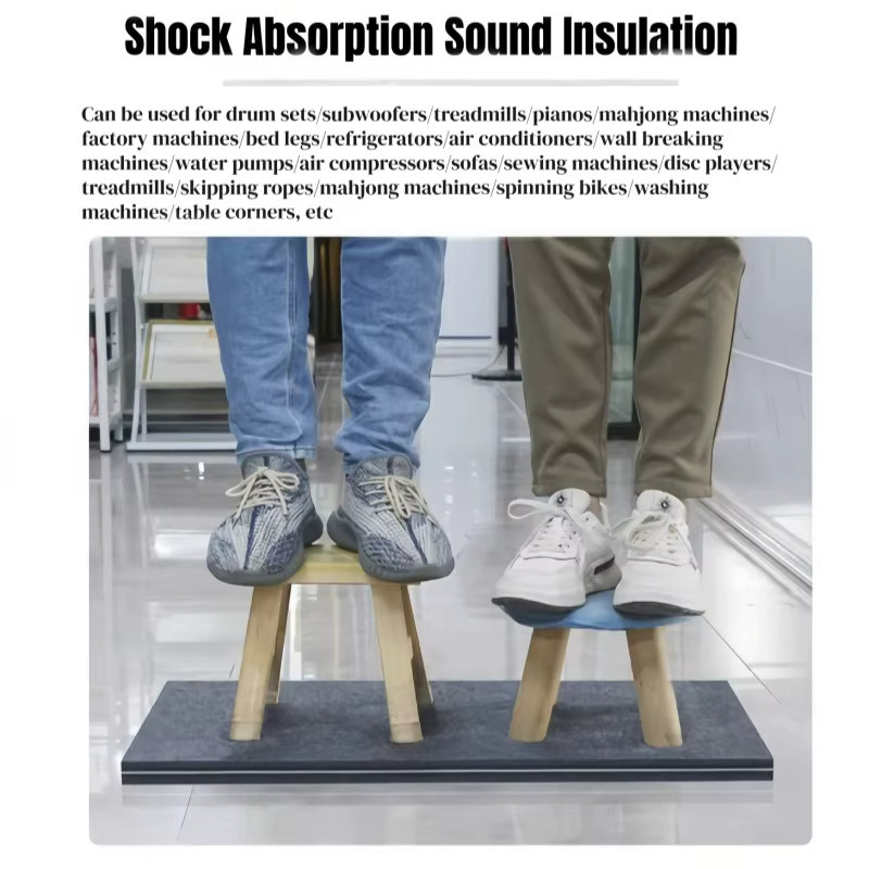 Graue Schallabsorptionsmatte aus 3-Schicht-Schaumstoff mit 5 cm Dicke zur Lärmreduzierung und als Anti-Vibrations-Matte für den Innenraum oder als Klavierunterlage - Bild 4