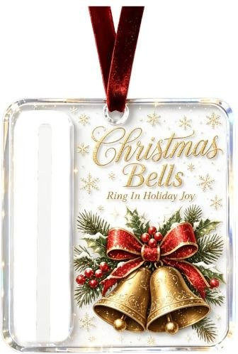 Personalisierter Acryl-Geldclip von Aunel als Weihnachtsanhänger mit individuellem Text in Mehrfarbig - Bild 1