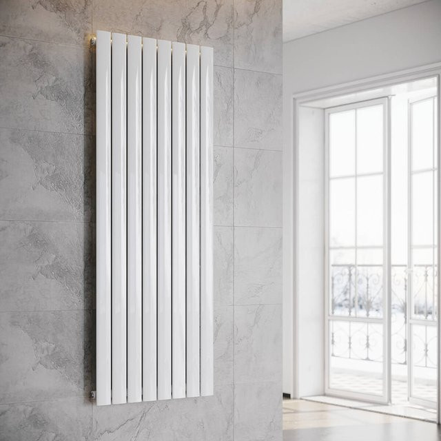 SONNI Flach Heizkörper Paneelheizung Wandheizung mit Mittelanschluss, Farbe: Weiß, B/H: 180,0 x 61,6 cm - Bild 1