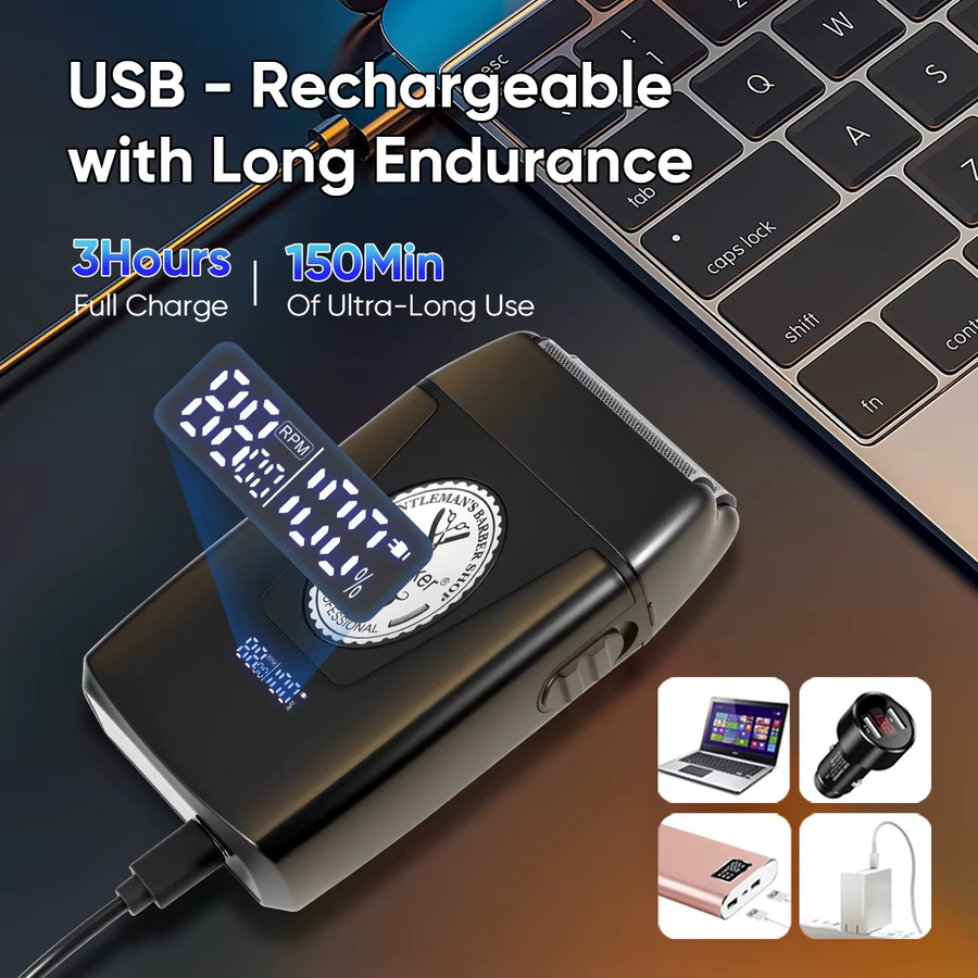Hatteker Elektrischer Rasierer Haarschneidemaschine, Weiß - Bild 5