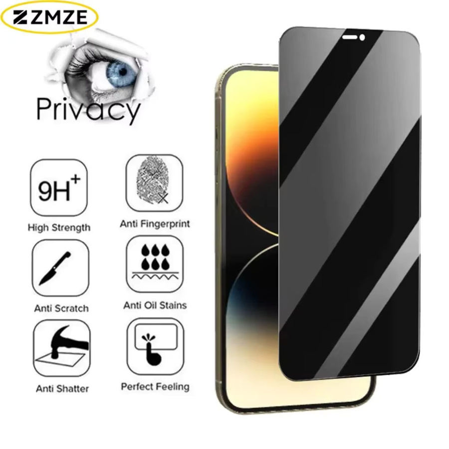 ZMZE 4er-Set Displayschutzfolie und Linsenschutzfolie für iPhone 11 bis iPhone 17 Pro mit Blickschutz und Anti-Kratz-Funktion - Bild 4