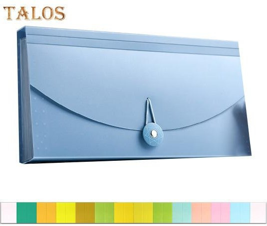 Talos Sum Quittungsorganizer Wasserdichte Aktenmappe mit Knopfdesign in Hellblau - Bild 1