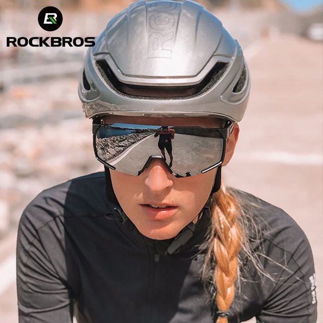 ROCKBROS Sportsonnenbrille, Vollrand, Kunststoff, Unisex, polarisiert - Bild 1