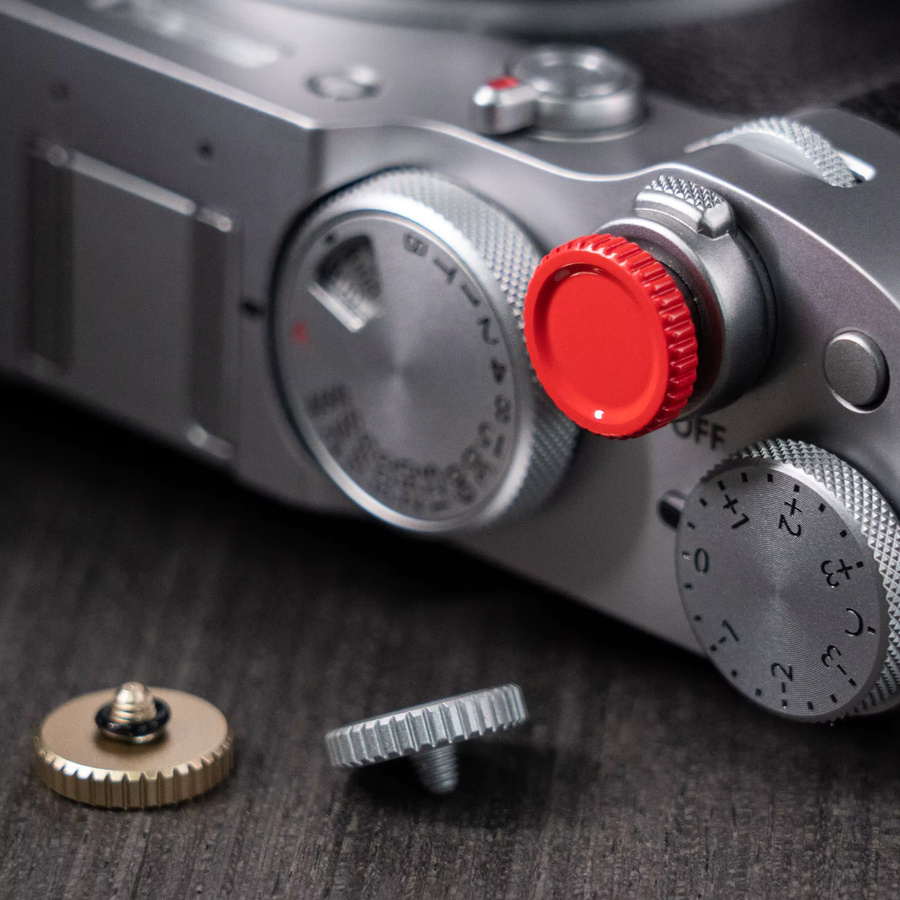 Metall Soft-Auslöseknopf in Gold für Fujifilm und weitere Kamerasysteme - Bild 2