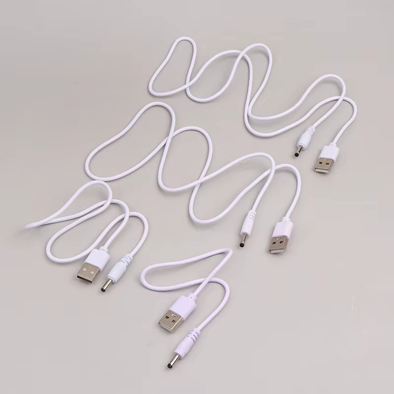 ESHYLALA USB auf DC 3,5mm Power Kabel, weiß, Universal Ladekabel für Router, Mini Fan und MP3/MP4 Player - Bild 2