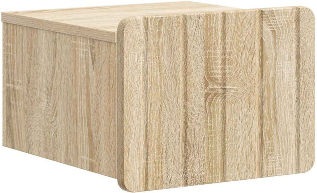 Wandmontierter Nachttisch vidaXL in Sonoma-Eiche Natur, Modernes Design, B: 34,5 cm, T: 33 cm, H: 24 cm - Bild 1