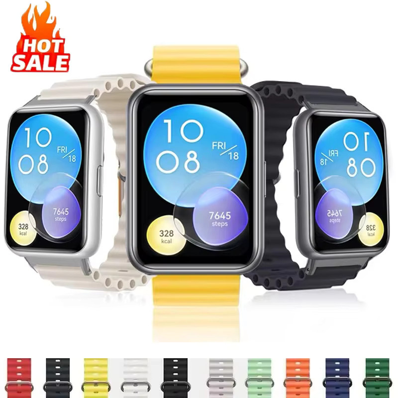 Uhrenarmband Silikon, Weiß, Damen, für Huawei Uhr Fit 2 - Bild 4