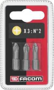 Facom Bits Serie 1 High Perf Screwdriver Bit PH2, 3-teilig, Multicolor - Bild 1