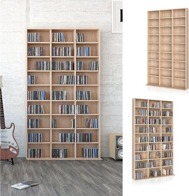 Vicco Medienregal als Standregal für CDs und DVDs in Beige mit Melaminharzbeschichtung - Bild 1