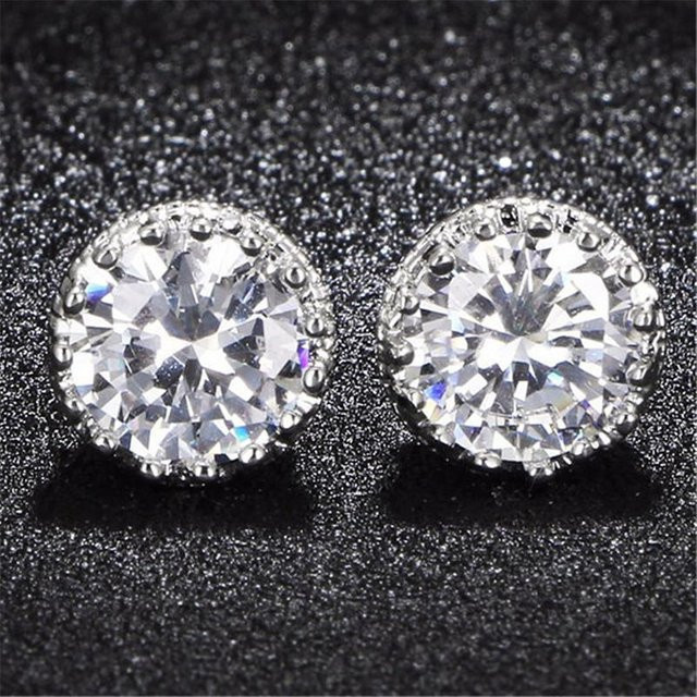 YIRAN Jewelry Ohrstecker, Silber, Zirkonia, Damen, grau - Bild 1