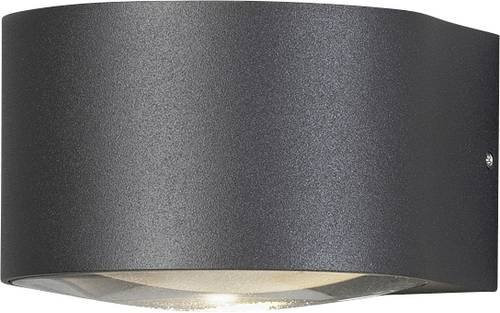 Konstsmide Gela Außenwandleuchte aus Aluminium und Glas in Schwarz, B/H/T: 11 x 6,5 x 15,5 cm - Bild 1