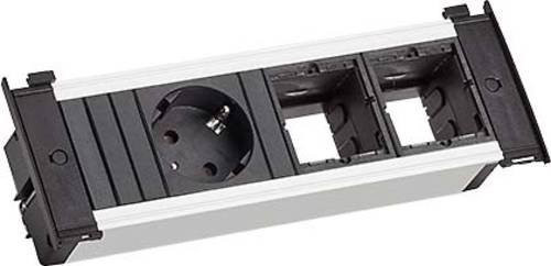 Bachmann Steckdosenleiste Aluminium in Schwarz und Silber - Bild 1