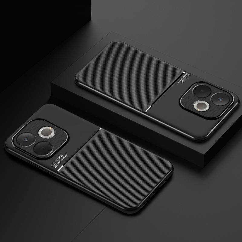 Stoßfeste magnetische Vier-Ecken-Vollabdeckung Handyhülle für OPPO A5 Pro 5G in Schwarz - Bild 1