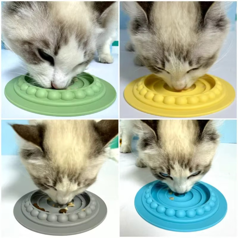 EelJoy Slow Food Matte für Katzen in Grau zur Vermeidung von verrutschenden Futternäpfen - Bild 3