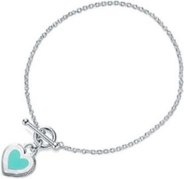 YIRAN Jewelry Damenarmband, 925 Silber, Herzförmig, Weiß, 17cm - Bild 1