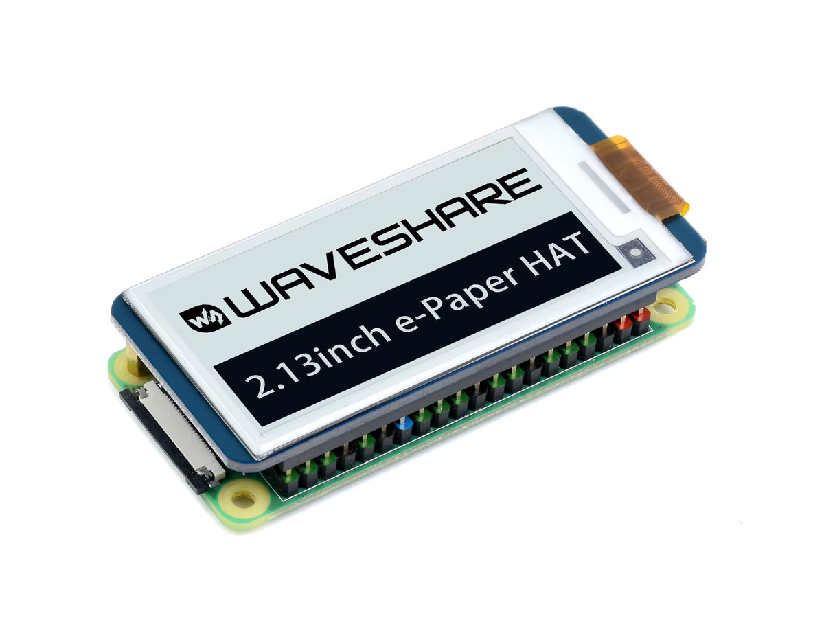 Waveshare 2,13 Zoll E-Paper E-Ink Display Hat für Raspberry Pi und Arduino mit 250x122 Pixeln SPI Anschluss - Bild 1