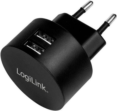 LogiLink USB Ladegerät 10.5W mit 2x USB-A in Schwarz - Bild 1