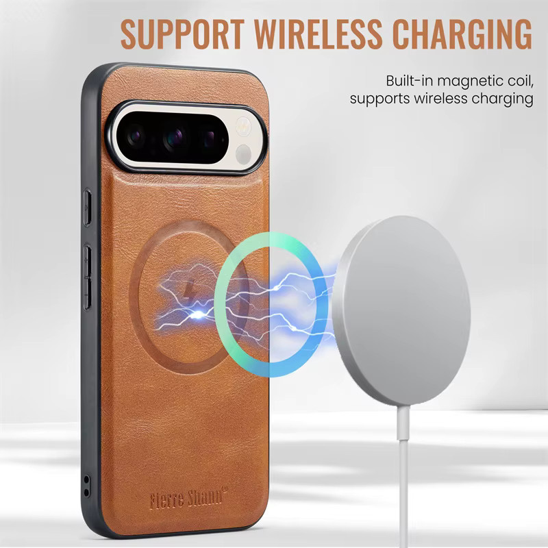 EUCAGR 2-in-1 Magnetische PU-Leder-Handyhülle mit Kartenhalter und Brieftaschenfunktion für Google Pixel 10A 9 9Pro XL 8A 8Pro 8 7 7A 7Pro in Braun - Bild 3