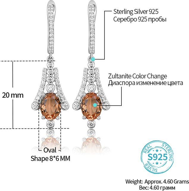ATTAGEMS Ohrring 925 Silber, Zirkonia, Damen - Bild 1