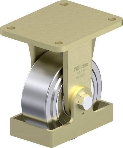 Blickle Schwerlast-Bockrolle BS-SVS 150K-35-FS in Gold mit 150 mm Rad-Durchmesser und 3000 kg Tragfähigkeit - Bild 1