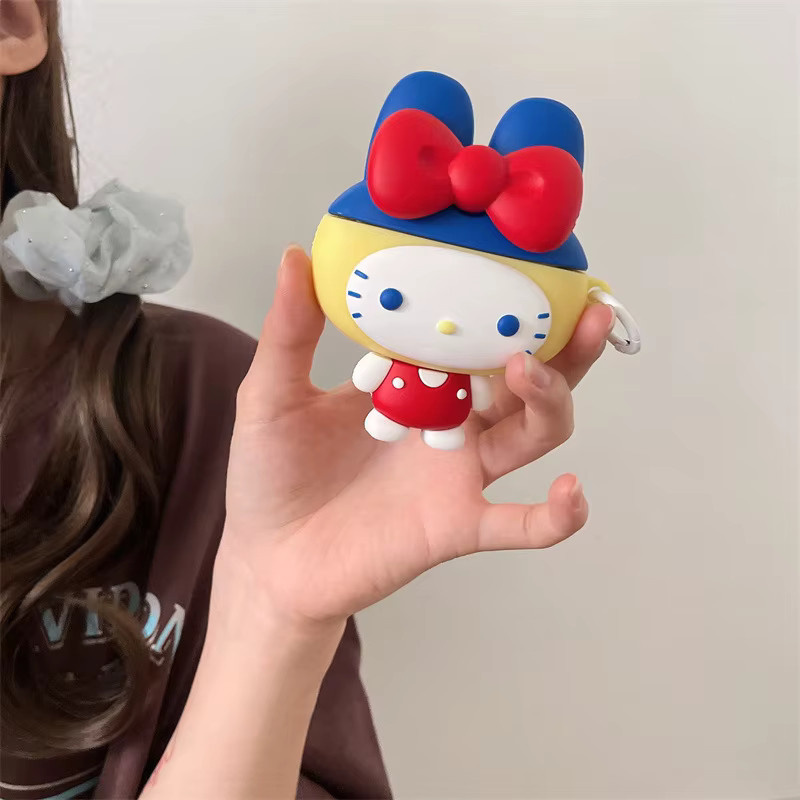 Sanrio Silikonhülle für AirPods Pro 2, 4. Generation, 3, 2, 1 in Multicolour mit Lanyard - Bild 3