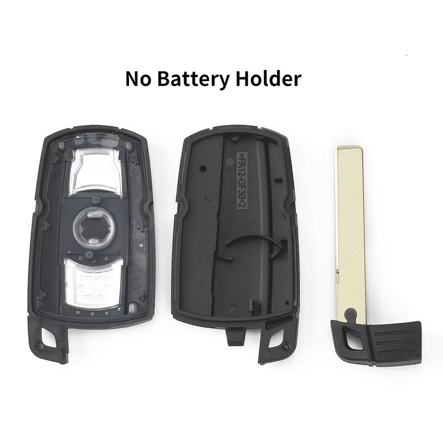 KEYYOU 10 Stück Fernbedienungs-Schlüsselgehäuse für BMW 1er 3er 5er 6er Serie E61 E90 E82 E70 E71 E87 E88 E89 X5 X6, 3-Tasten Smart Car Schlüsselhülle, Schwarz - Bild 2