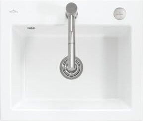Villeroy & Boch Spüle Subway 60 S aus Keramik in Weiß mit Ablaufgarnitur und Exzenter, Breite: 60 cm - Bild 1