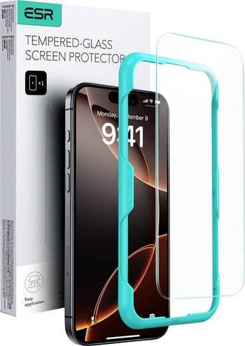 ESR Displayschutzglas für Apple iPhone 16 Pro Max, gehärtetes Glas, transparent - Bild 1
