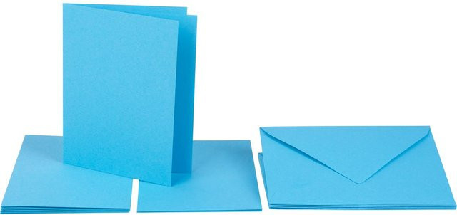 Folia Doppelkarten mit Umschlägen und Einlegeblättern in Himmelblau - Bild 1